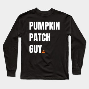 Pumpkin Patch Guy - Minimalist Design with a Pumpkin Long Sleeve T-Shirt